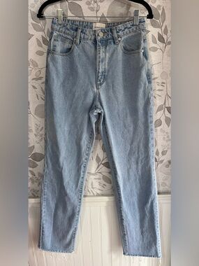 Abrand Women's Straight Leg Jeans - Light Blue